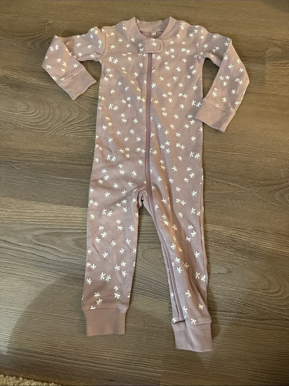 NWOT QUINCY MAE Zip Front Romper in mauve - 18-24m